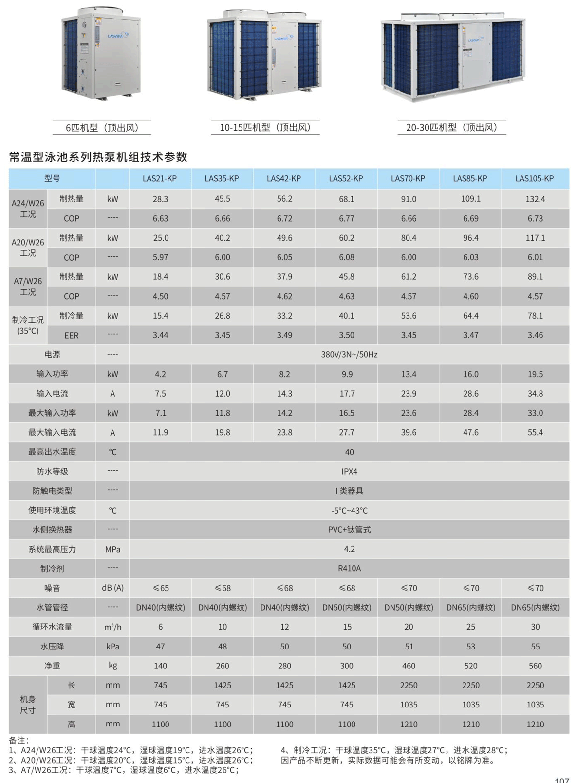 常温型泳池热泵机组