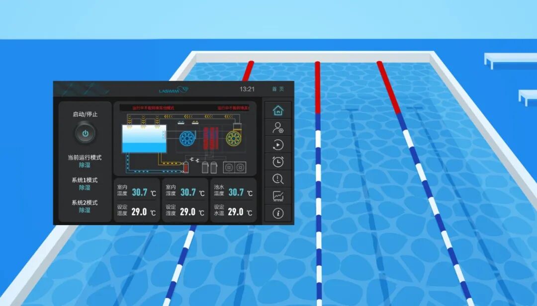 泳池恒温除湿热泵-智能控制